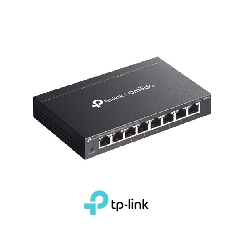 Switch TPLink Omada ES208G 8 Puertos RJ45 10100