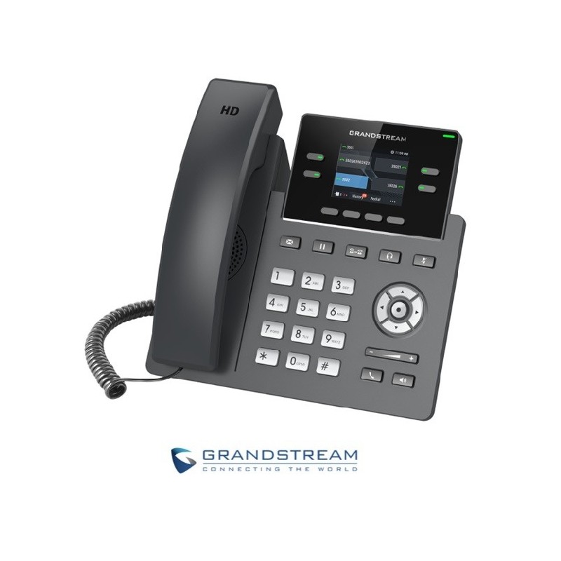 Teléfono GrandStream IP 2 líneas SIP Hasta 4 Lla
