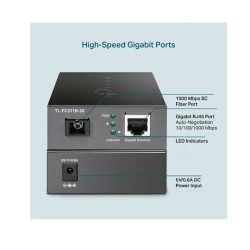 Convertidor TpLink 1 Puerto RJ45 de negociación a