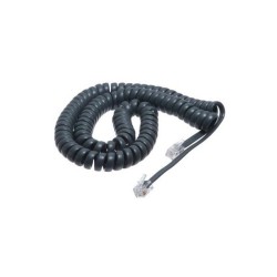 Cable Rizado Teléfono Negro 48 cm