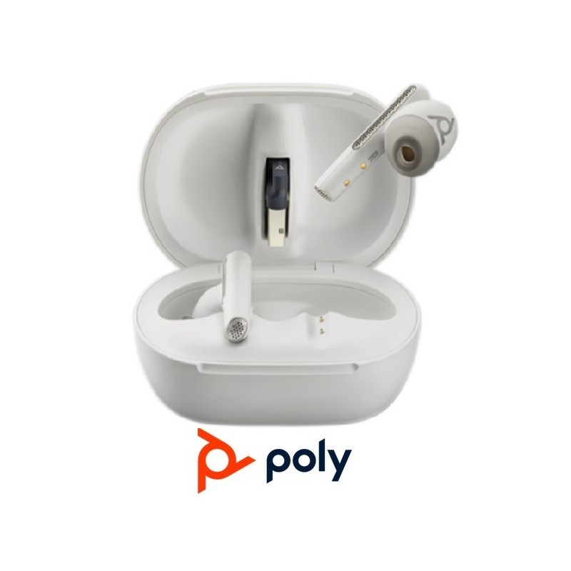 Auricular Poly Voyager Free 60 UC USBA Blanco co