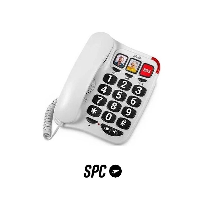 Teléfono Analógico Teclas Grandes SPC 3295 Blanco