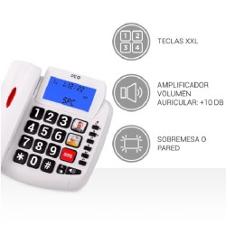 Teléfono Analógico Teclas Grandes SPC 3296 Blanco