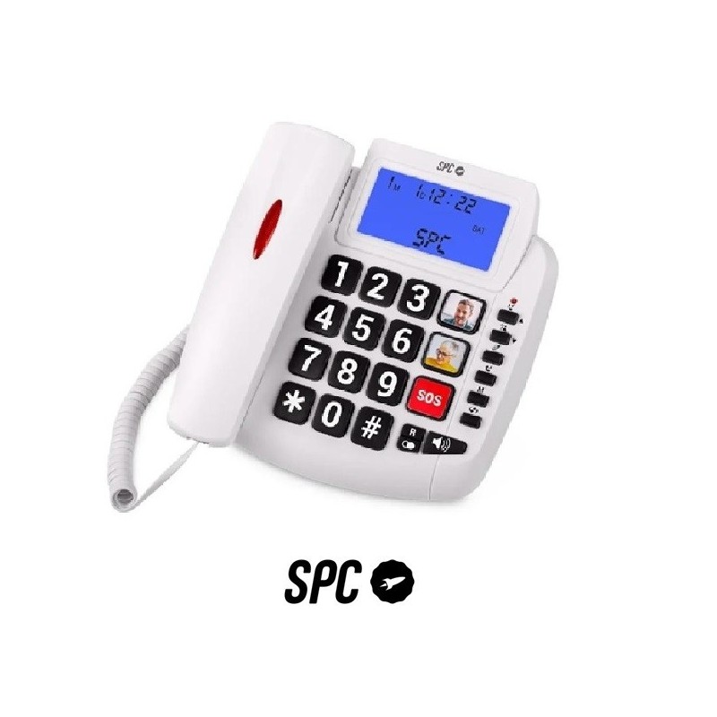 Teléfono Analógico Teclas Grandes SPC 3296 Blanco