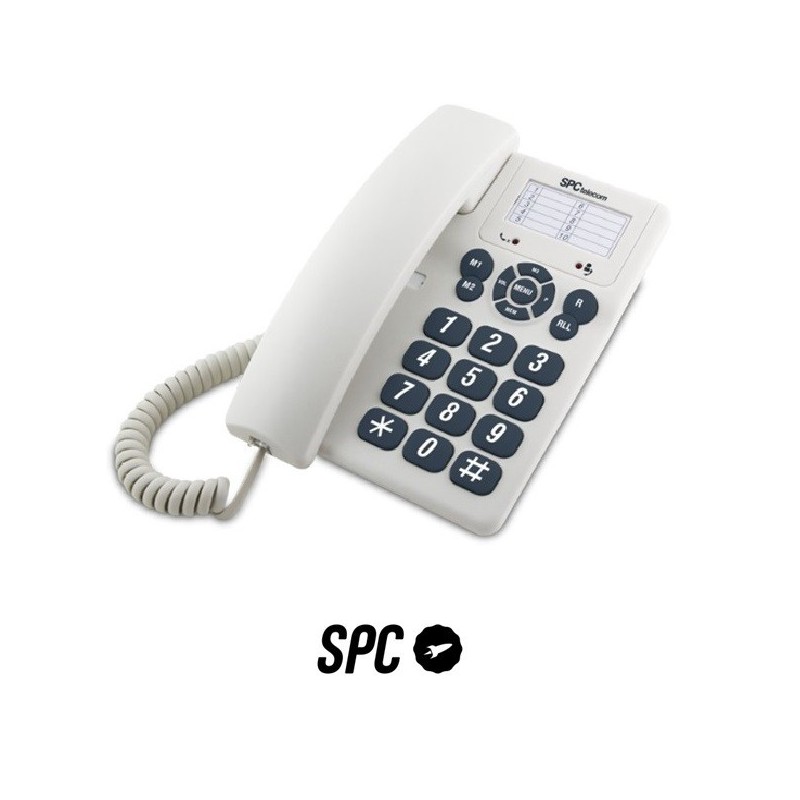 Teléfono Analógico Teclas Grandes SPC 3602 Blanco