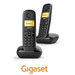 Teléfono Siemens Gigaset A170 Negro DUO