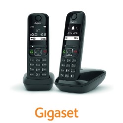 Teléfono Siemens Gigaset AS690 DUO Negro