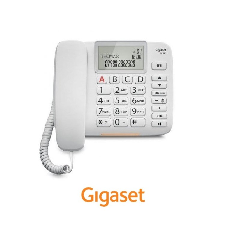 Teléfono Gigaset DL380 Blanco Teclas Grandes