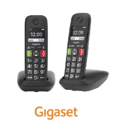 Teléfono Gigaset Dect E290 DUO Negro Teclas Grande