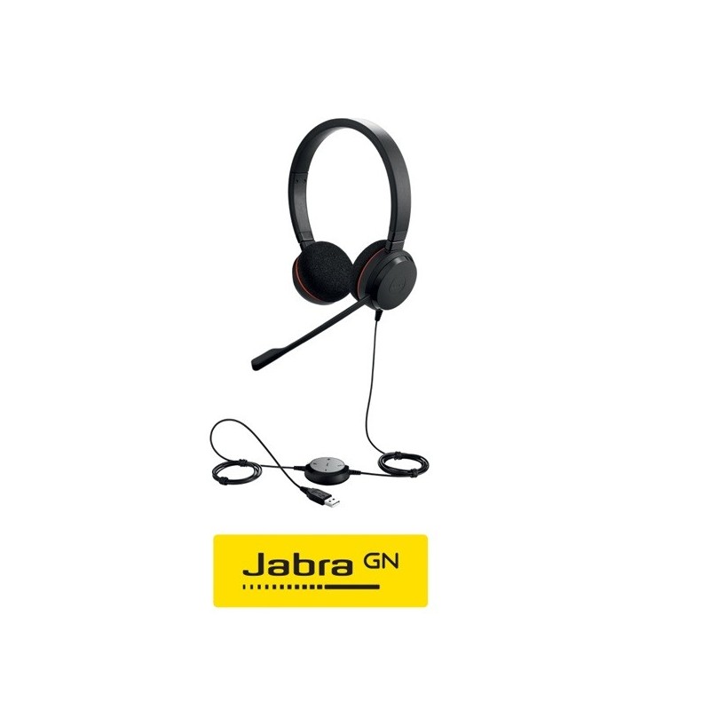 Auricular Jabra EVOLVE 20 UC Duo USBA