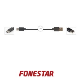 Cable USB C macho a USB A macho 1m