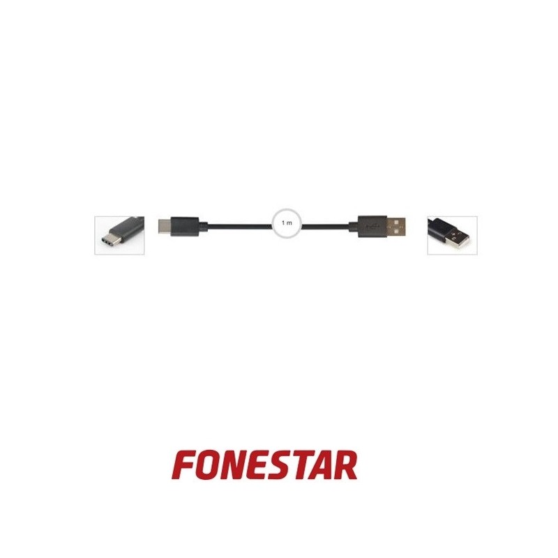 Cable USB C macho a USB A macho 1m