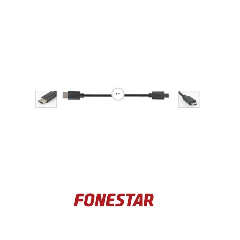 Cable USB C macho a micro USB B macho 1m