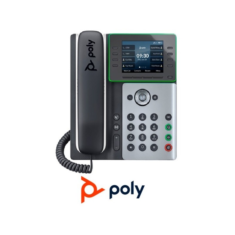 Teléfono Poly Edge E300 IP Teclas 8 Líneas Panta