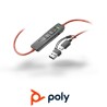 Auricular Poly Blackwire 8225 USBC  Adaptador US