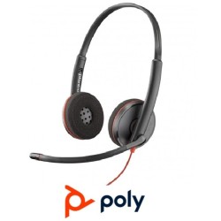 Auricular Poly Blackwire 3220 USBC y A Binaural