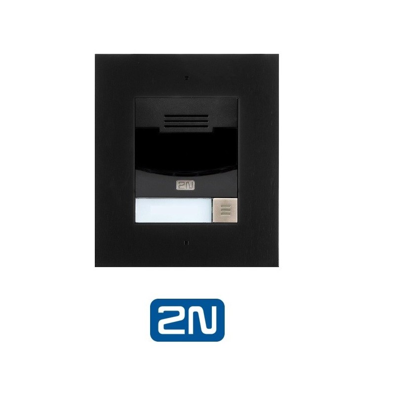 2N IP Solo con cámara  negro montaje empotrado