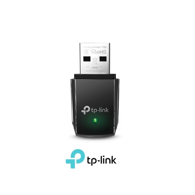 USB WiFi TPLINK T3U Dual Band Tamaño Mini AC13