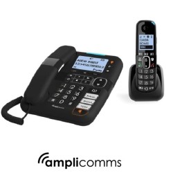 Teléfono Combo Amplicomms BigTel 1580 Negro