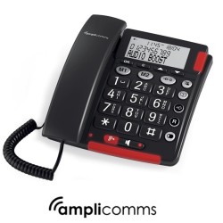 Teléfono Analógico Amplicomms BigTel 48 Plus Negro