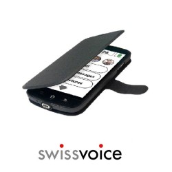 Funda estilo Libro Negra para Teléfono SwissVoice