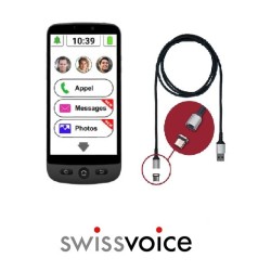 Teléfono Movil SwissVoice S510M con cable cargad