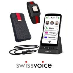 Teléfono Movil SwissVoice S510CPulsera SOSFunda
