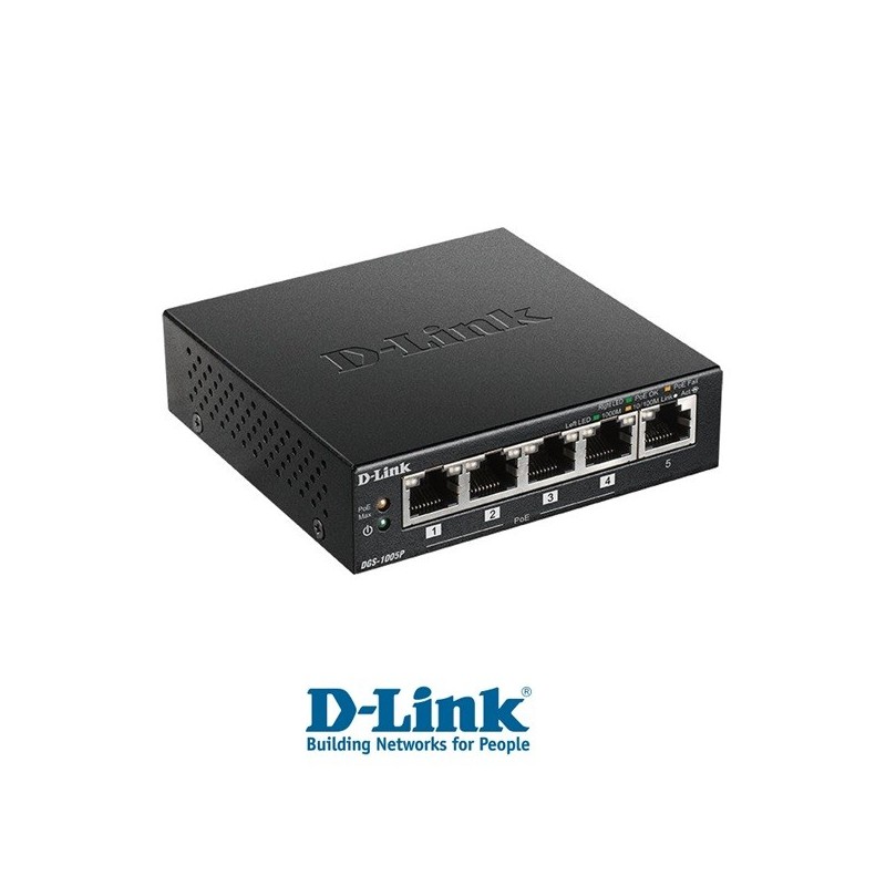 Switch 5Port 101001000 Gigabit PoE 60w