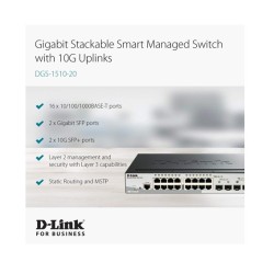 Switch Dlink  20Port 101001000Mbps Stackable
