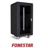 Rack metálico 20U Puerta con llave Ventiladores