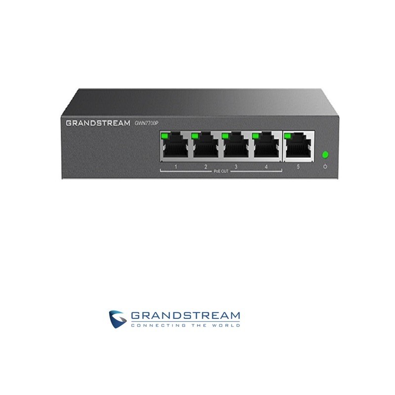 Switch GrandStream 5 puertos 4 con POE