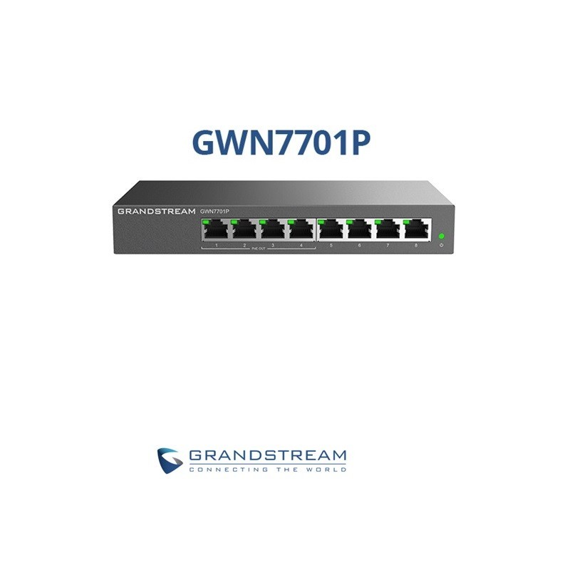 Switch GrandStream 8 puertos 4 puertos POE
