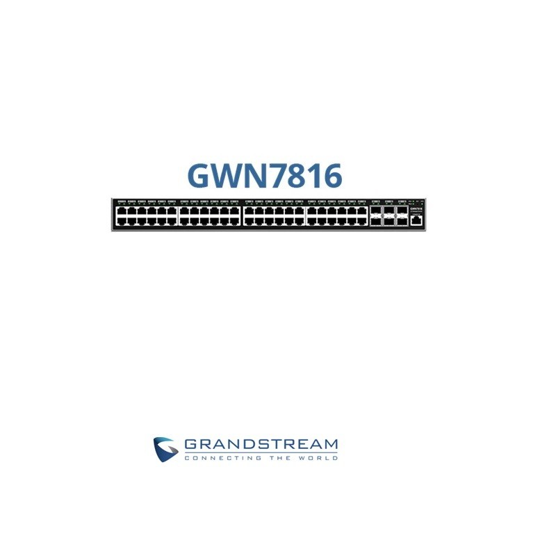 Switch GrandStream 48 puertos Gigabit Ethernet y 6