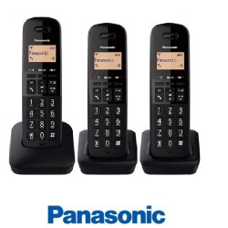 Teléfono Panasonic TRIO Dect KXTGB613SPB Negro