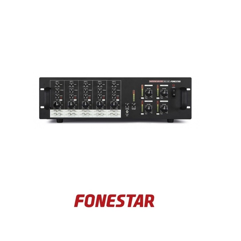 Amplificador Fonestar multizona 4x120W RMS  5 IN / 4 OUT.