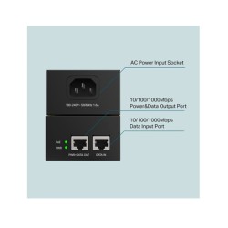 Adaptador TpLink inyector PoE PUERTO 1 puerto