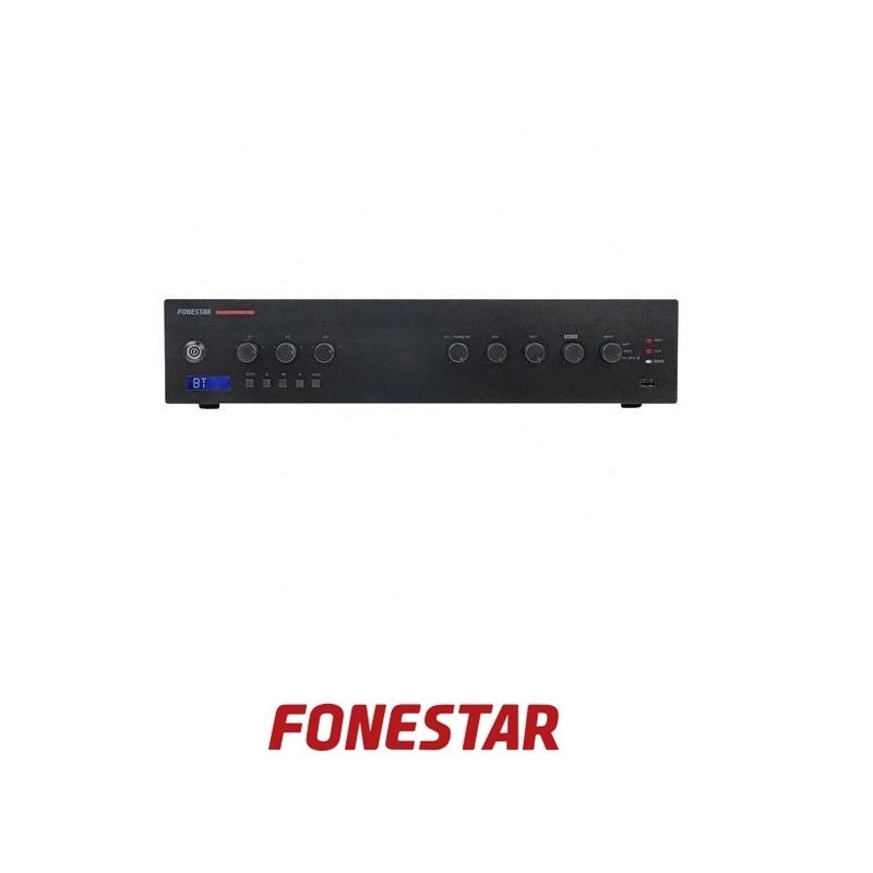 Amplificador 120w de megafonía 3 zonas