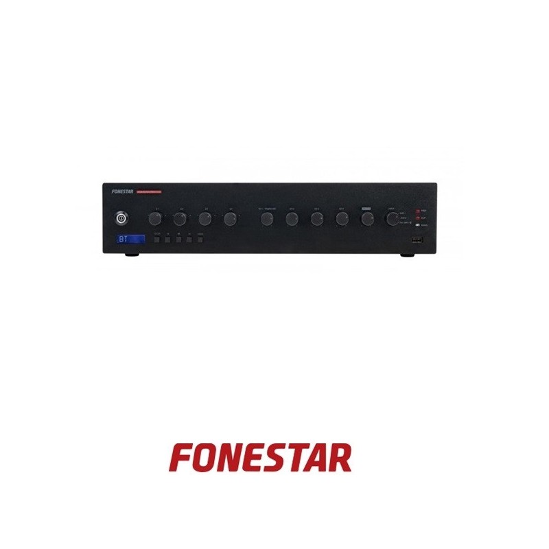 Amplificador 240w de megafonía 4 zonas