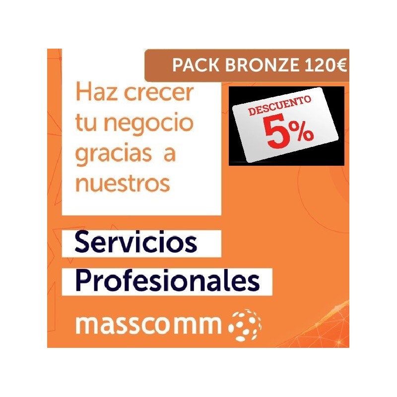 Pack BRONZE 120 Servicio Profesionales Masscomm