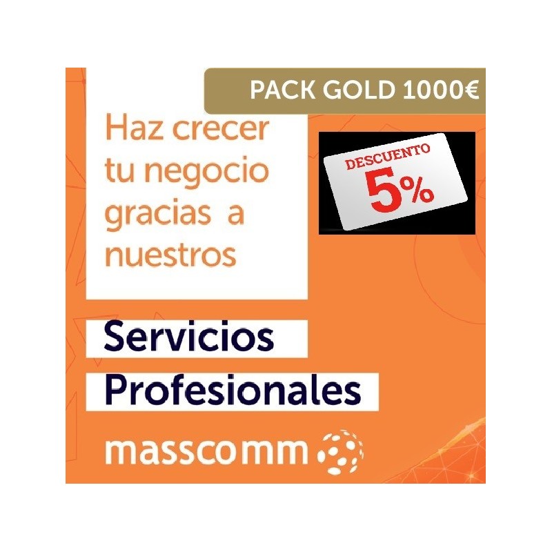 Pack GOLD 1000 Servicio Profesionales Masscomm