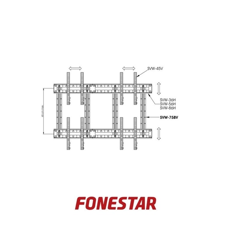 Soporte Video Fonestar Video Wall 75CM VERTICAL.