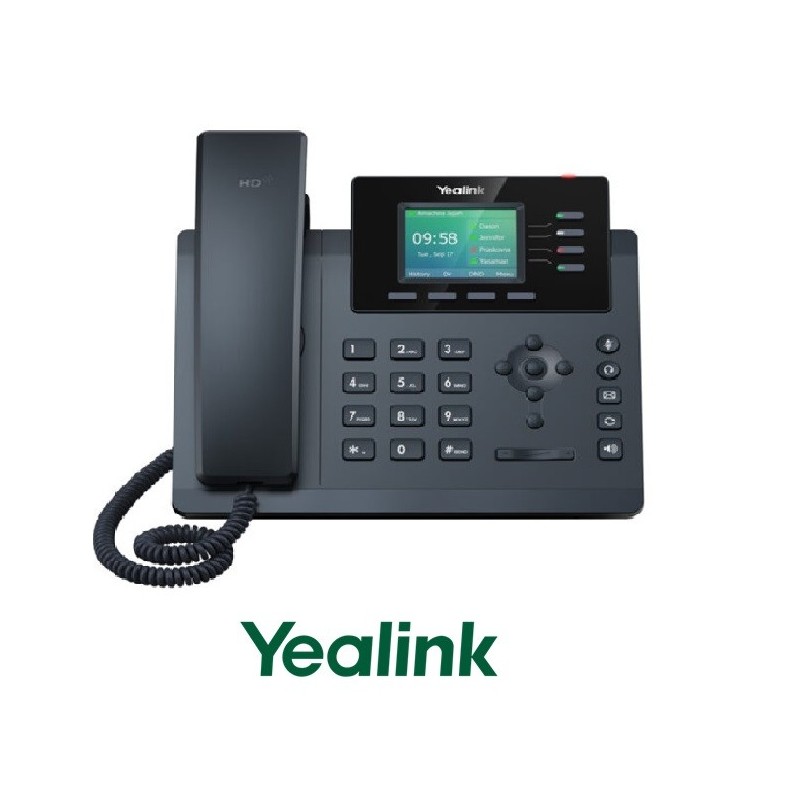 Teléfono Yealink T34W IP PoE Wifi 4 Cuentas SIP