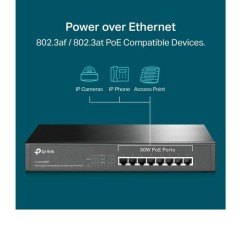Switch TpLink PoE Gigabit de 8 Puertos RJ45 Giga