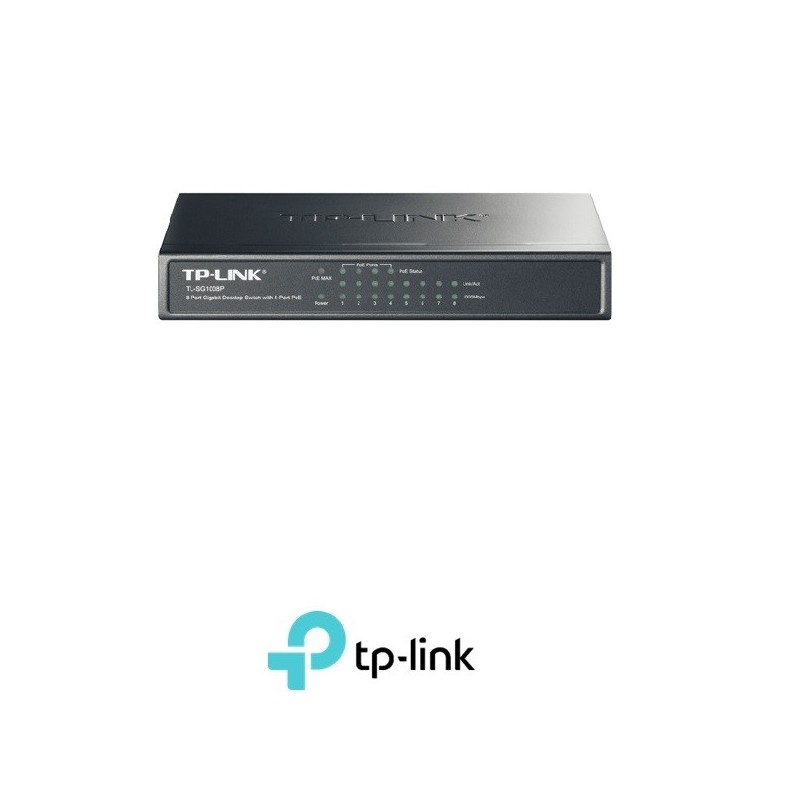 Switch TpLink PoE de Sobremesa Gigabit de 8 Puert