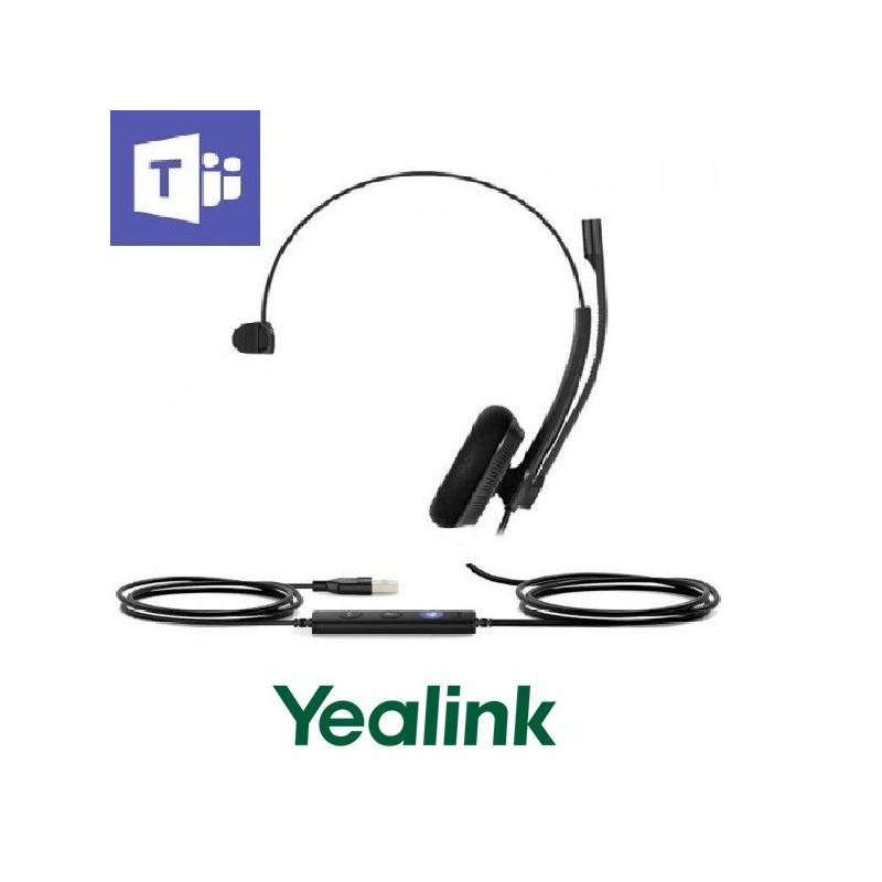Auricular Yealink UH34 Monoaural USBA Goma Espum