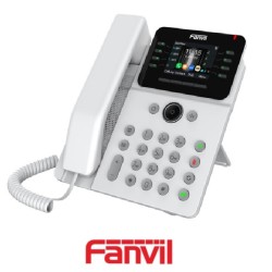 Teléfono IP FANVIL V62G BLANCO 12 Líneas SIP Pantalla Color 28 101001000 PoE Integrado