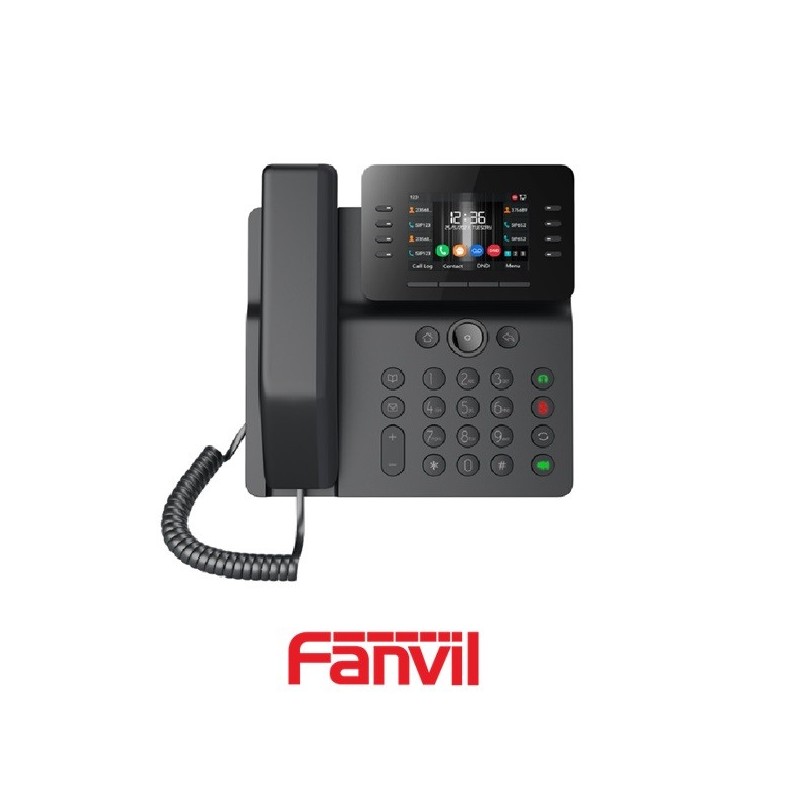 Teléfono IP FANVIL V64 Poe 12 Líneas SIP Pantal