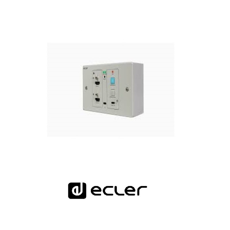 Transmisor Ecler HD base T en formato de panel mural