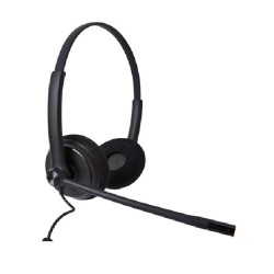 Auricular Yealink YHS34 Binaural RJ9 Simil Cuero