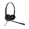 Auricular Yealink YHS34 Binaural RJ9 Simil Cuero